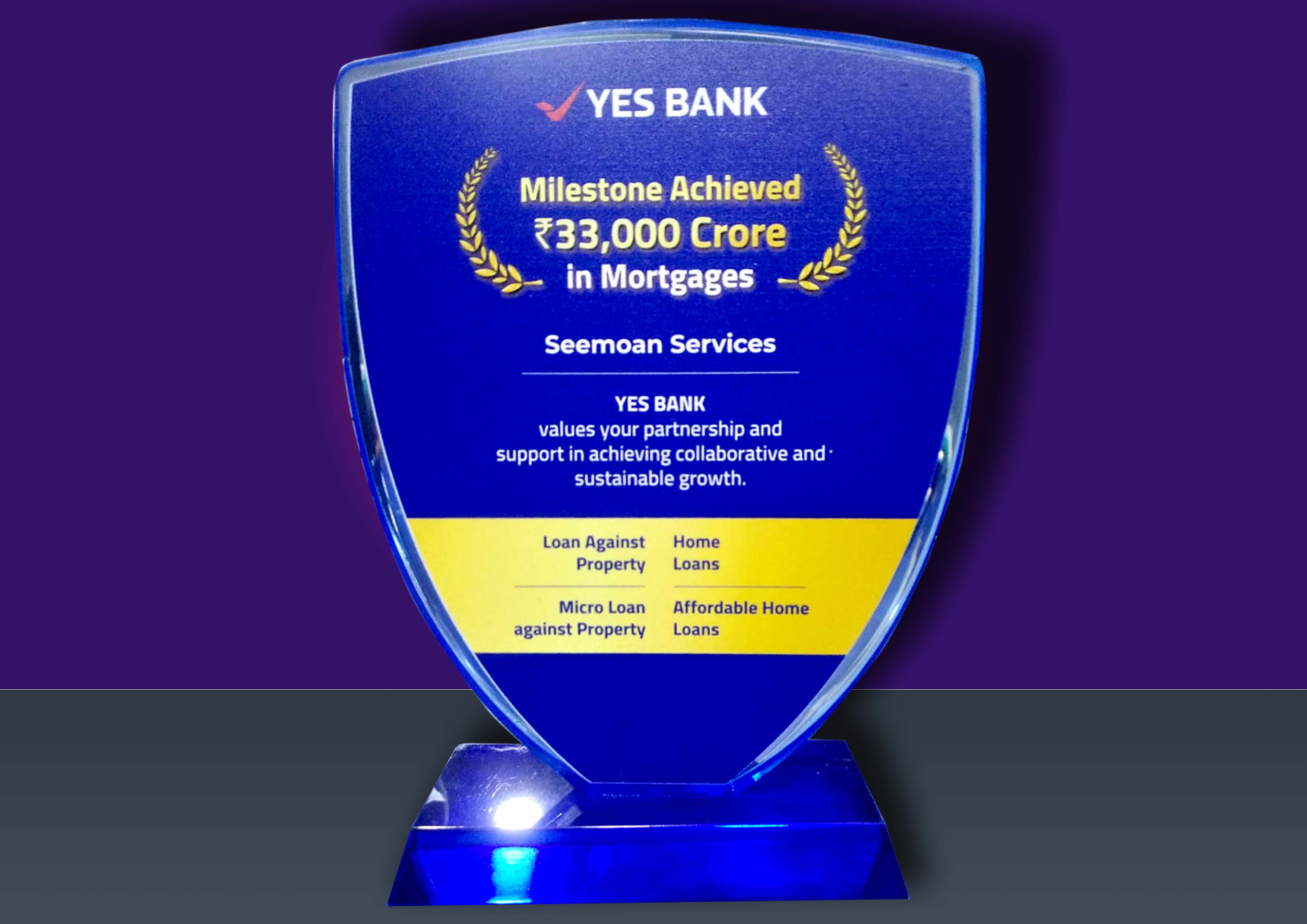 Milestone Achieved 33000 Ceore in Mortgages  From Yes Bank