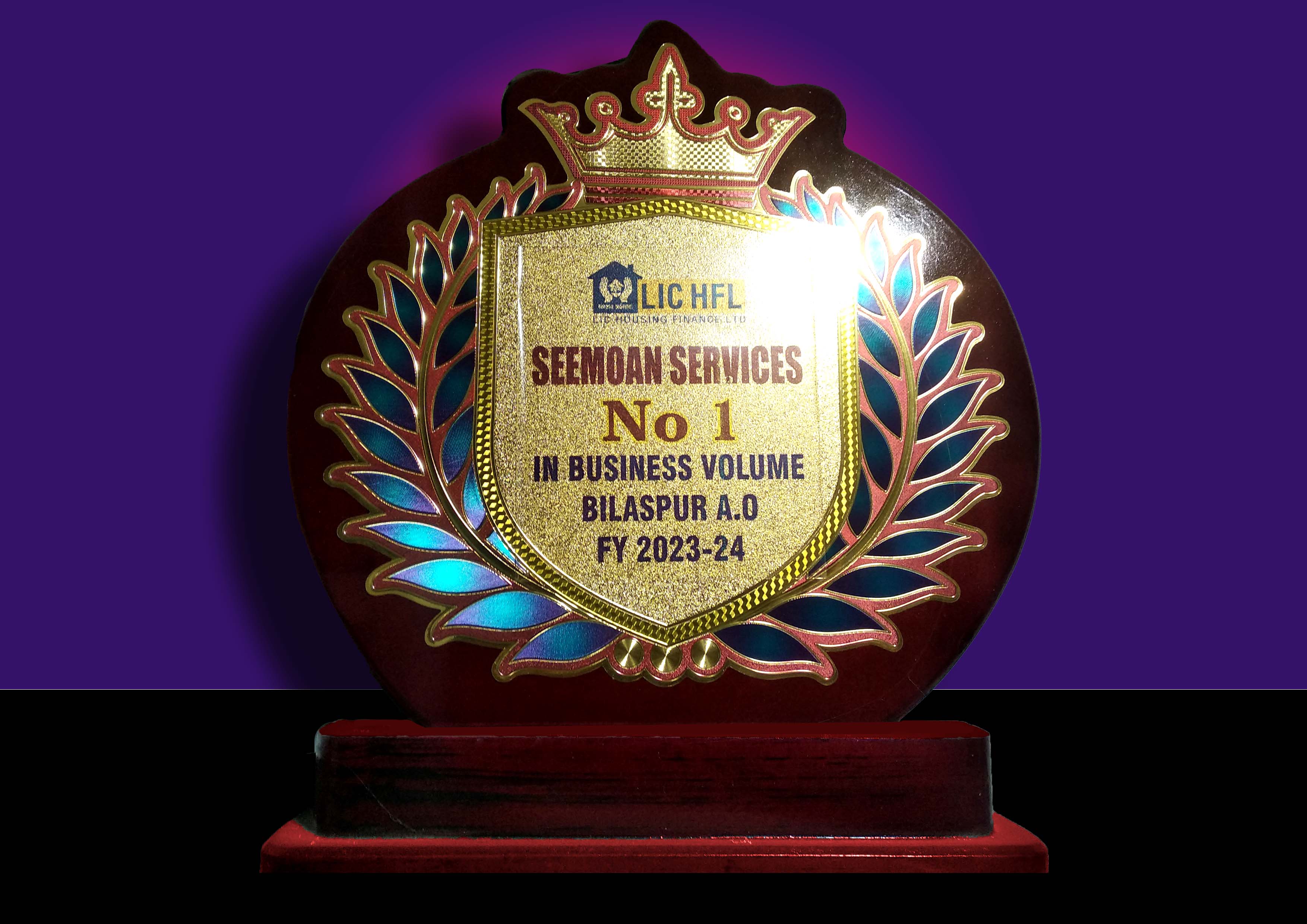 NO. 1 In Business Volume Bilaspur A.O FY 2023-24 From LIC HFL